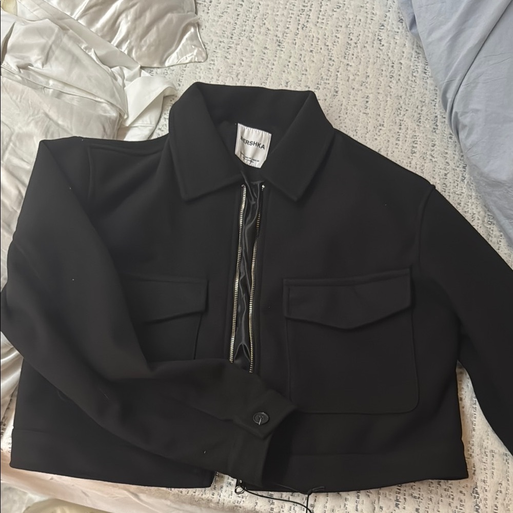 Bershka Black Utility Jacket